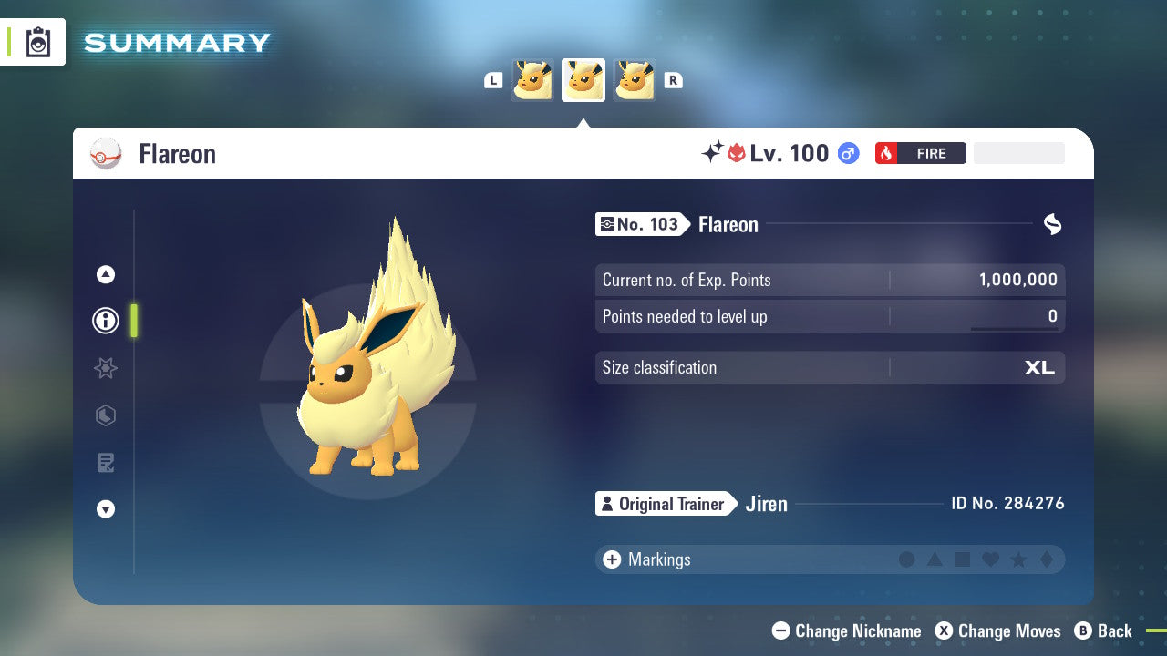 Pokemon Legends ZA Alpha Shiny Flareon 6IV-EV Trained - Pokemon4Ever