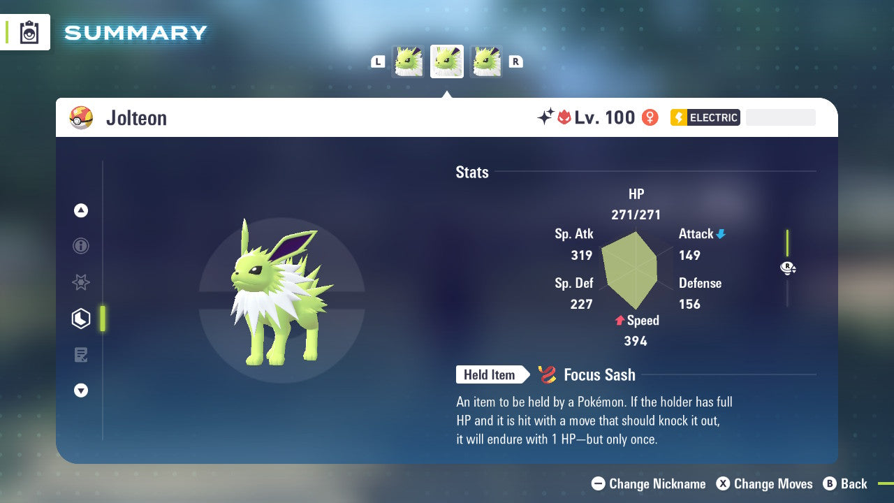 Pokemon Legends ZA Alpha Shiny Jolteon 6IV-EV Trained - Pokemon4Ever