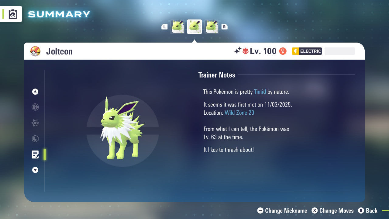 Pokemon Legends ZA Alpha Shiny Jolteon 6IV-EV Trained - Pokemon4Ever