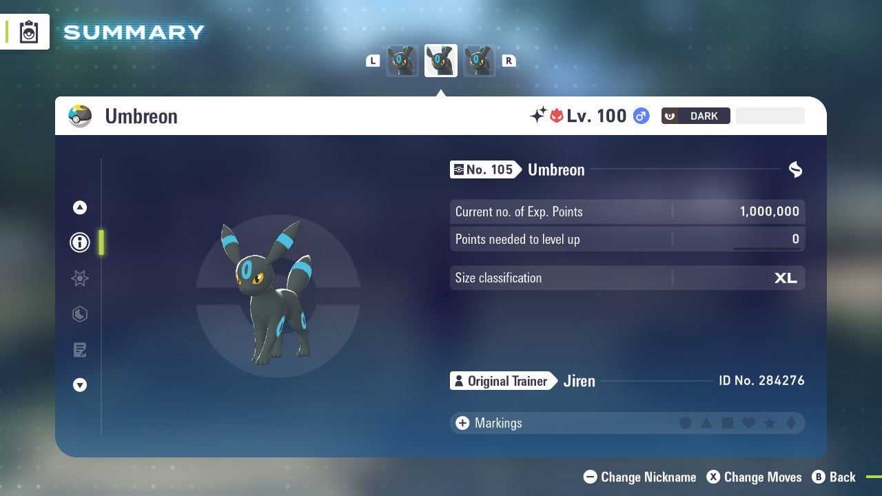 Pokemon Legends ZA Alpha Shiny Umbreon 6IV-EV Trained - Pokemon4Ever