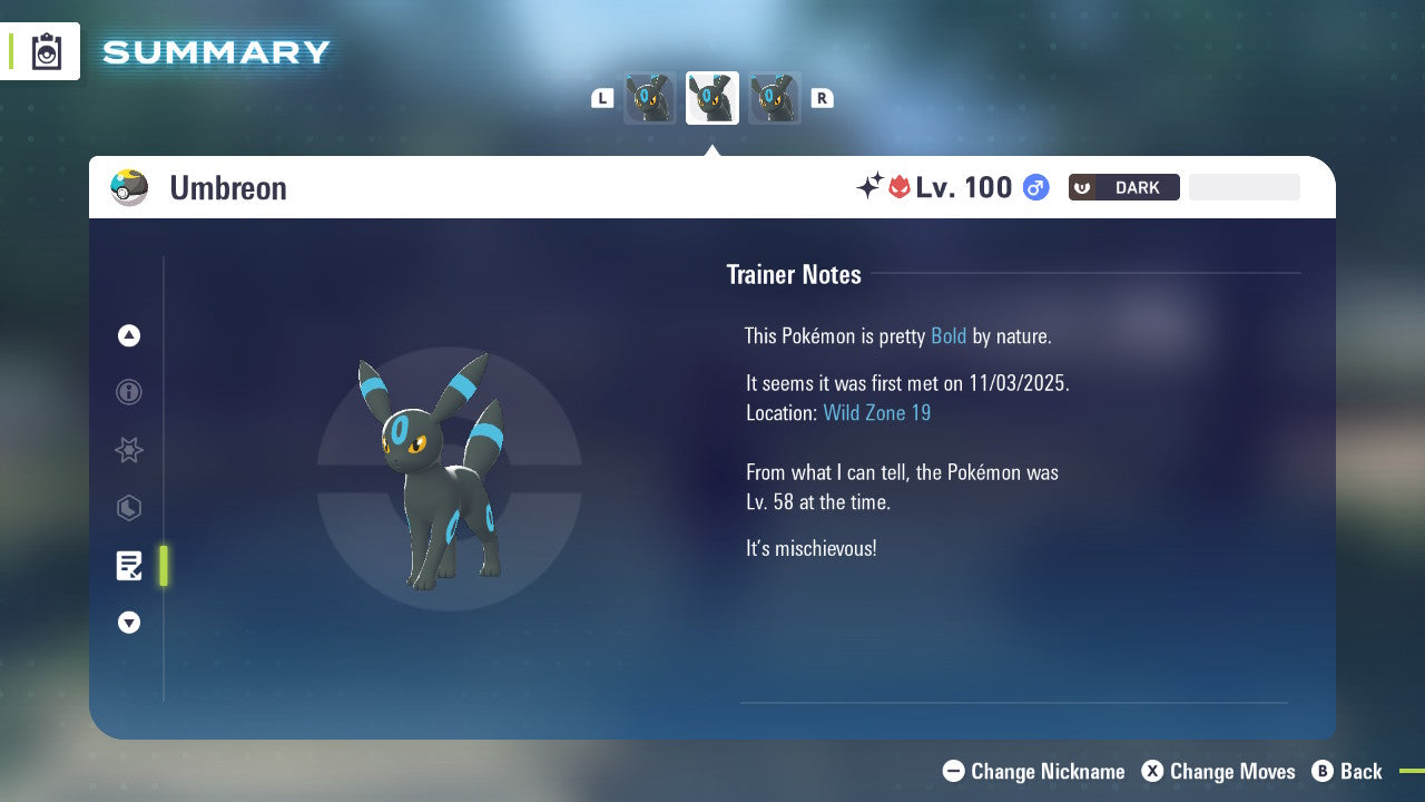 Pokemon Legends ZA Alpha Shiny Umbreon 6IV-EV Trained - Pokemon4Ever