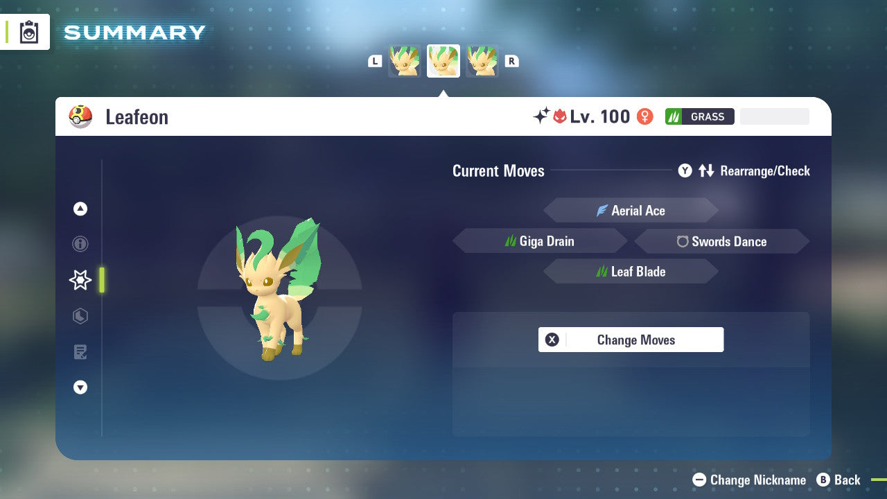 Pokemon Legends ZA Alpha Shiny Leafeon 6IV-EV Trained - Pokemon4Ever