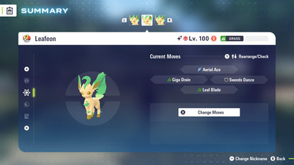 Pokemon Legends ZA Alpha Shiny Leafeon 6IV-EV Trained - Pokemon4Ever