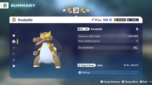 Pokemon Legends ZA Alpha Shiny Krookodile 6IV-EV Trained - Pokemon4Ever