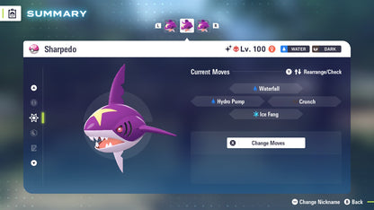 Pokemon Legends ZA Alpha Shiny Sharpedo 6IV-EV Trained - Pokemon4Ever