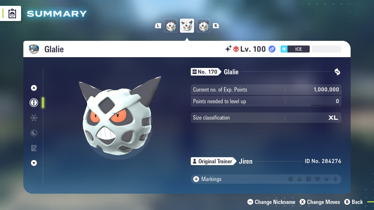 Pokemon Legends ZA Alpha Shiny Glalie 6IV-EV Trained - Pokemon4Ever