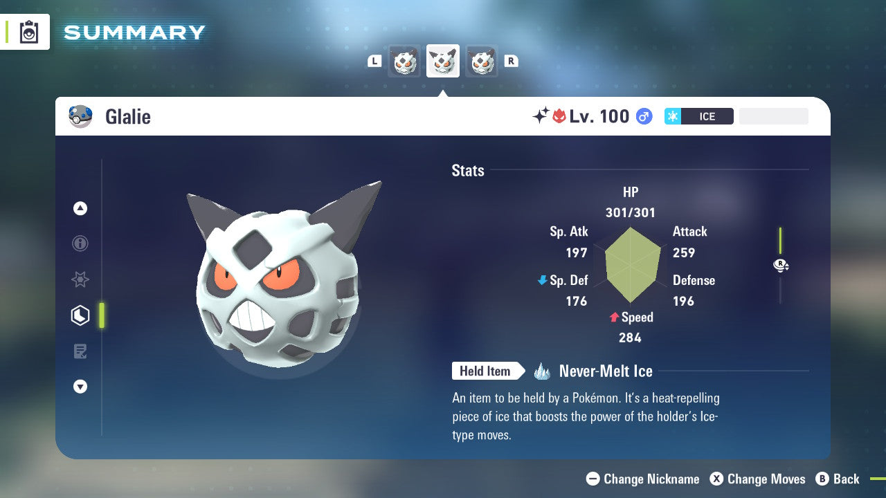 Pokemon Legends ZA Alpha Shiny Glalie 6IV-EV Trained - Pokemon4Ever
