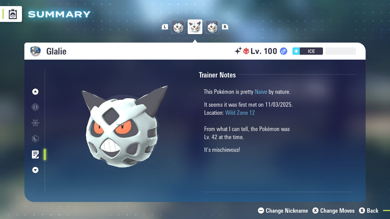 Pokemon Legends ZA Alpha Shiny Glalie 6IV-EV Trained - Pokemon4Ever