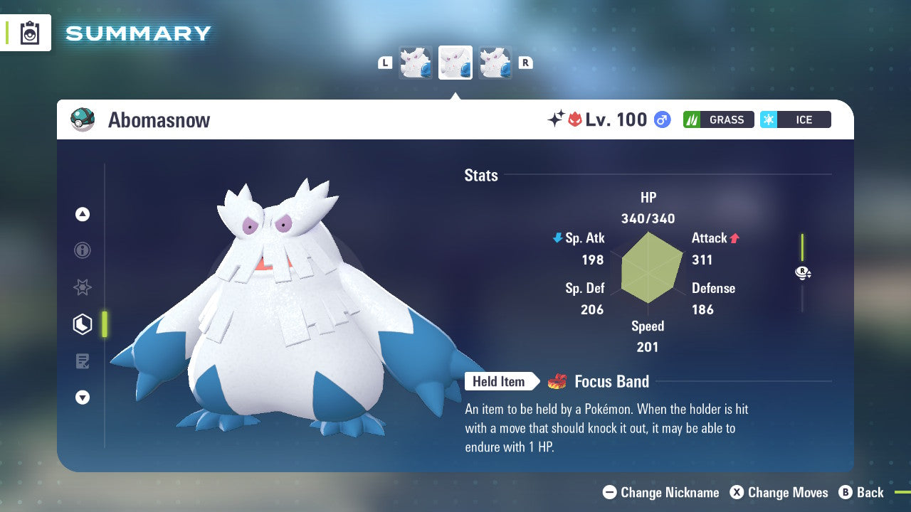 Pokemon Legends ZA Alpha Shiny Abomasnow 6IV-EV Trained - Pokemon4Ever