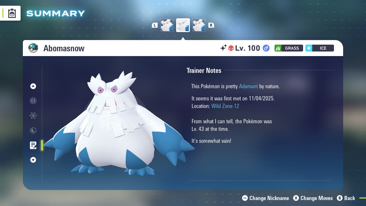 Pokemon Legends ZA Alpha Shiny Abomasnow 6IV-EV Trained - Pokemon4Ever