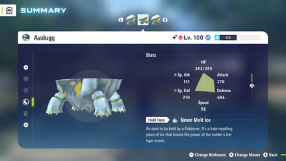Pokemon Legends ZA Alpha Shiny Avalugg 6IV-EV Trained - Pokemon4Ever