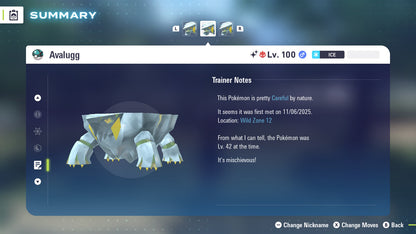 Pokemon Legends ZA Alpha Shiny Avalugg 6IV-EV Trained - Pokemon4Ever