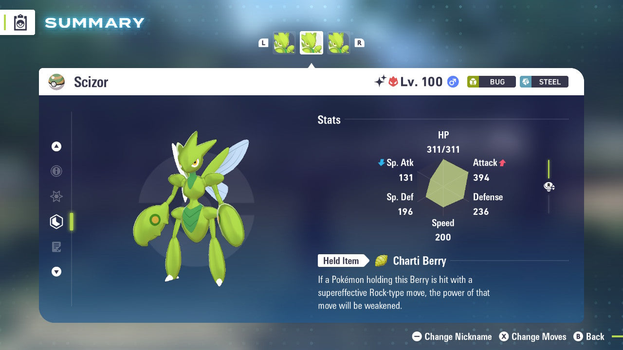 Pokemon Legends ZA Alpha Shiny Scizor 6IV-EV Trained – Pokemon4Ever