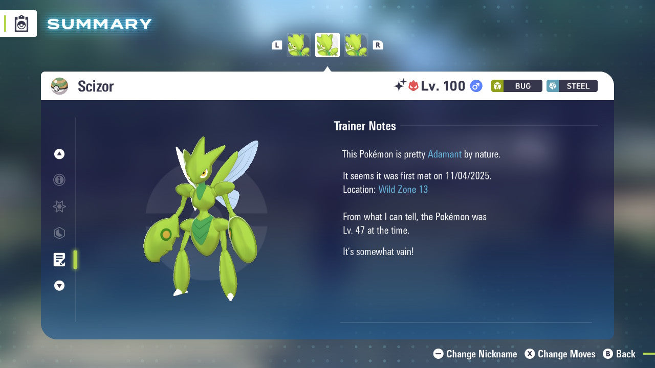 Pokemon Legends ZA Alpha Shiny Scizor 6IV-EV Trained – Pokemon4Ever