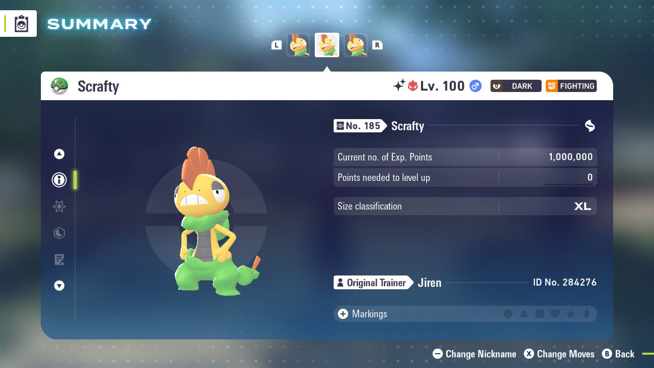 Pokemon Legends ZA Alpha Shiny Scrafty 6IV-EV Trained - Pokemon4Ever