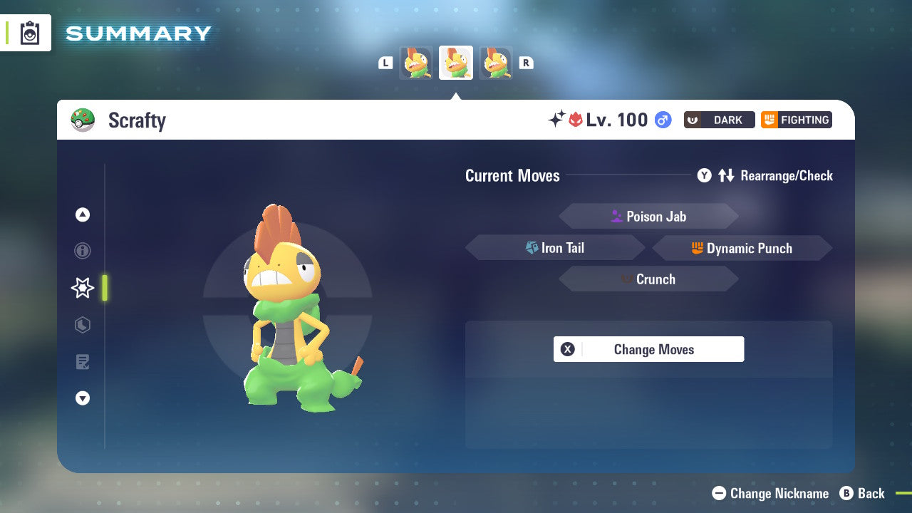 Pokemon Legends ZA Alpha Shiny Scrafty 6IV-EV Trained - Pokemon4Ever