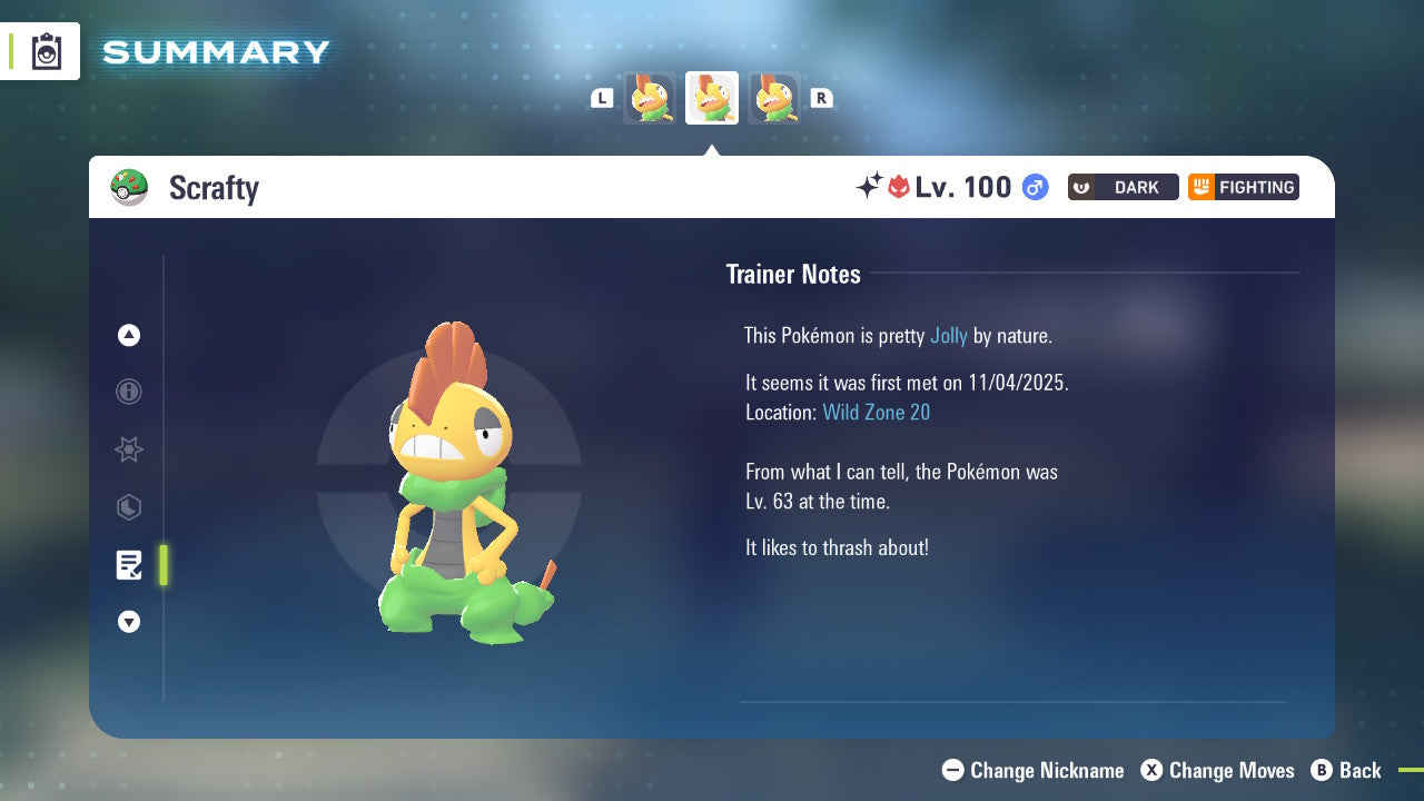 Pokemon Legends ZA Alpha Shiny Scrafty 6IV-EV Trained - Pokemon4Ever