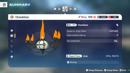 Pokemon Legends ZA Alpha Shiny Chandelure 6IV-EV Trained - Pokemon4Ever
