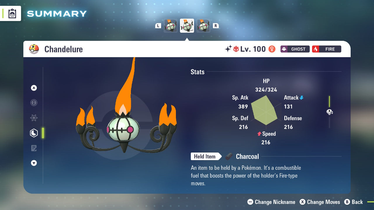 Pokemon Legends ZA Alpha Shiny Chandelure 6IV-EV Trained - Pokemon4Ever