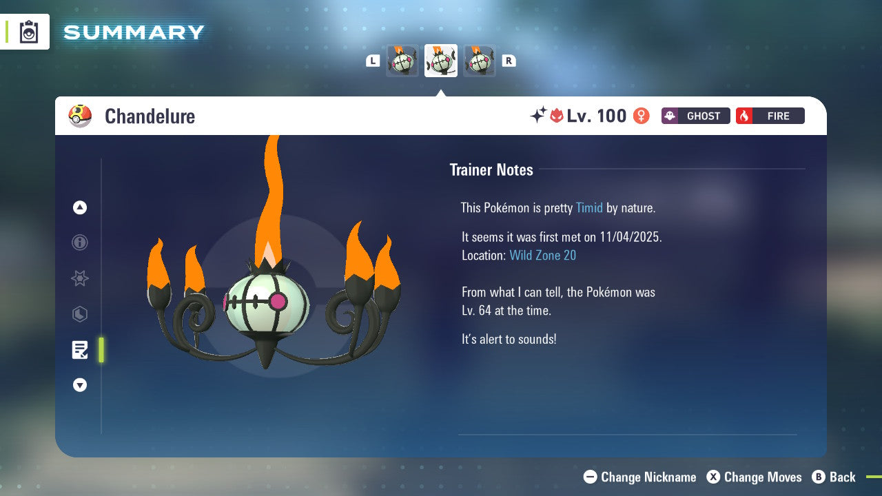 Pokemon Legends ZA Alpha Shiny Chandelure 6IV-EV Trained - Pokemon4Ever