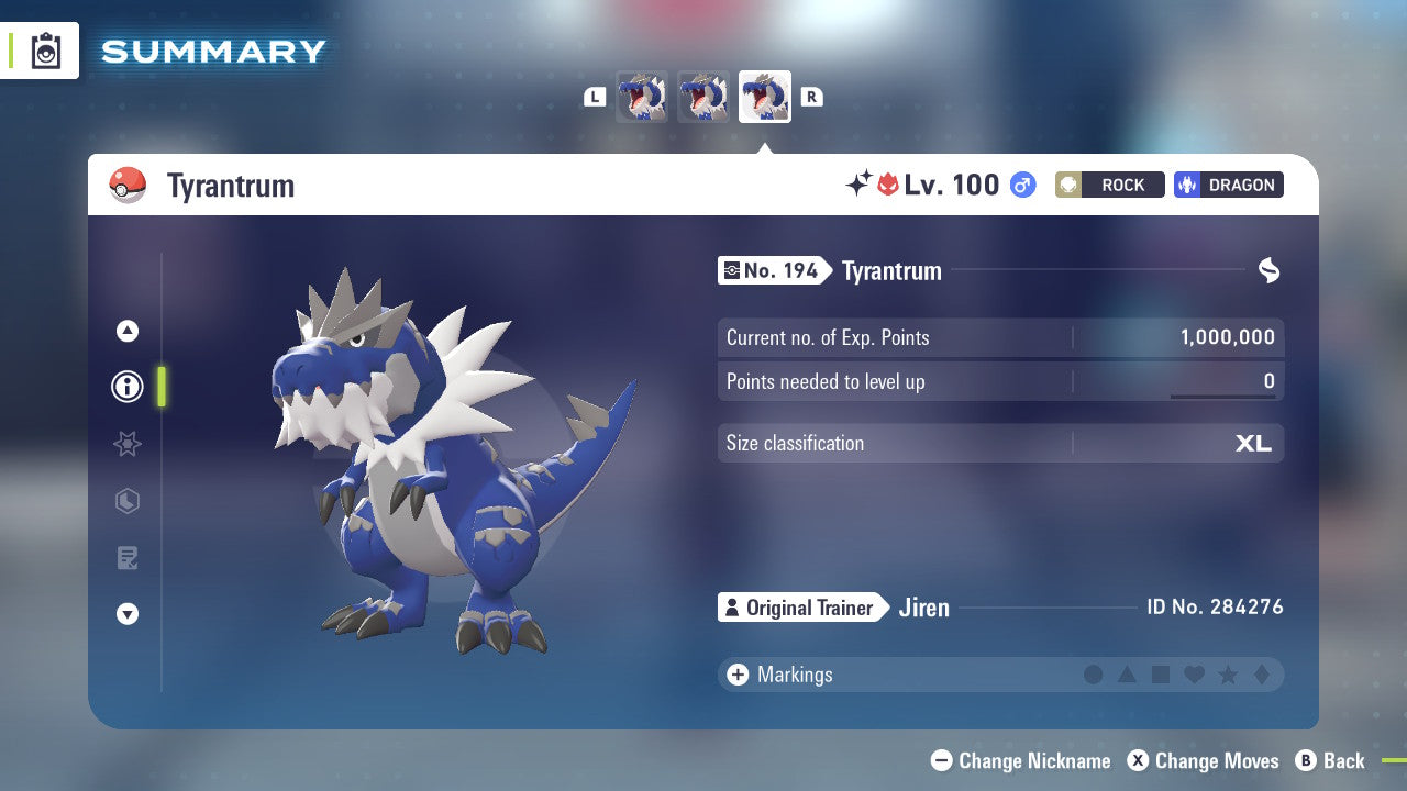 Pokemon Legends ZA Alpha Shiny Tyrantrum 6IV-EV Trained - Pokemon4Ever
