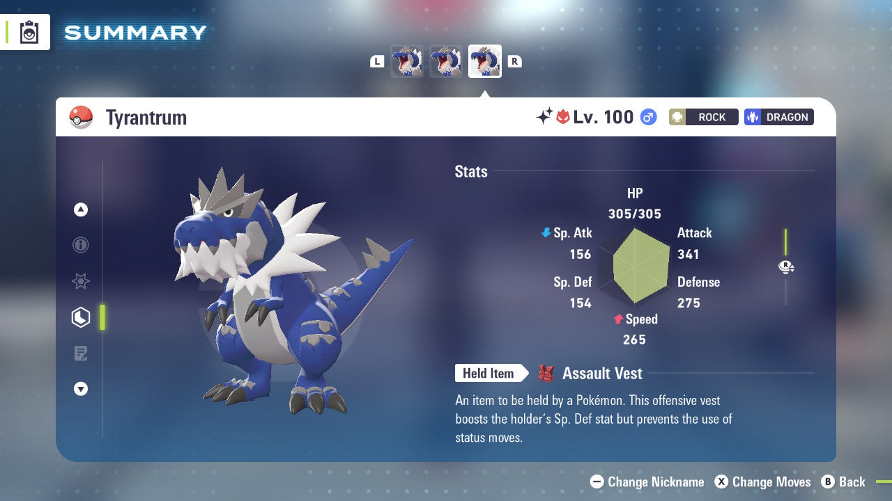 Pokemon Legends ZA Alpha Shiny Tyrantrum 6IV-EV Trained - Pokemon4Ever