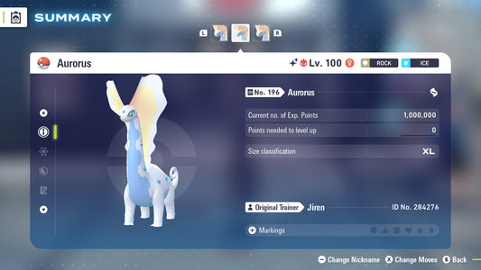 Pokemon Legends ZA Alpha Shiny Aurorus 6IV-EV Trained - Pokemon4Ever