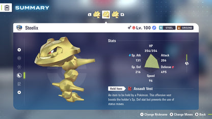 Pokemon Legends ZA Alpha Shiny Steelix 6IV-EV Trained - Pokemon4Ever