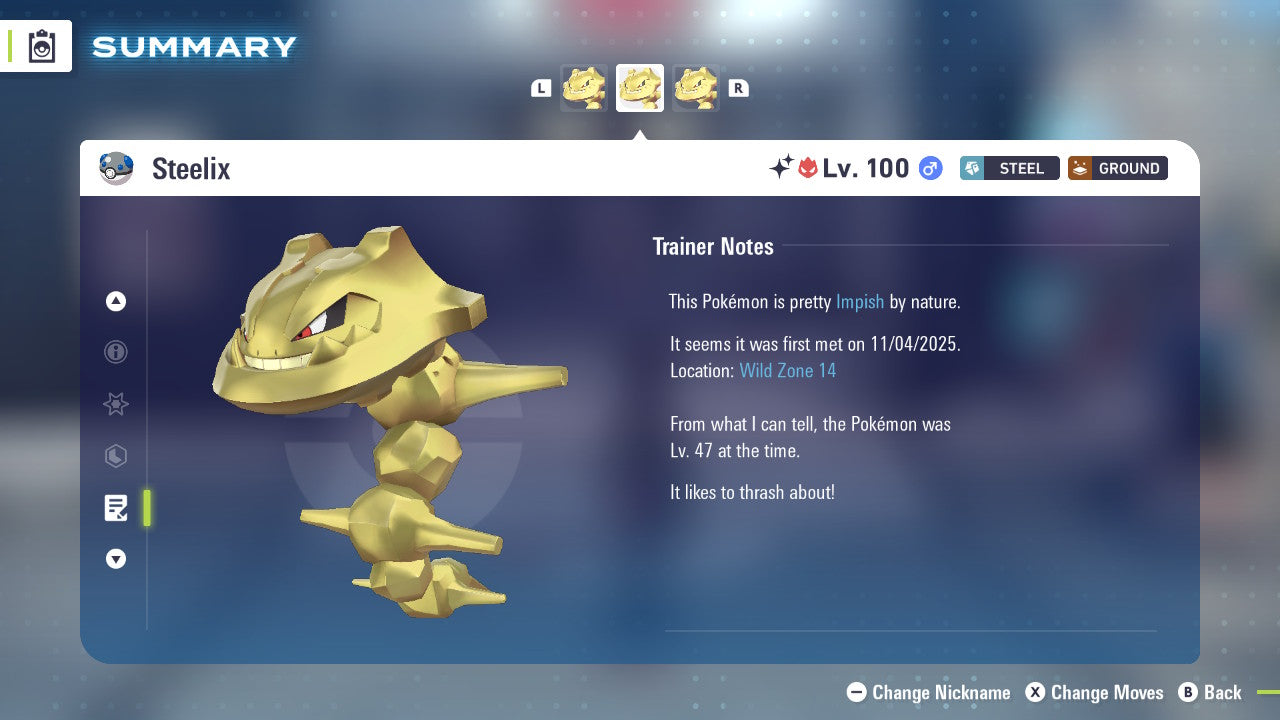 Pokemon Legends ZA Alpha Shiny Steelix 6IV-EV Trained - Pokemon4Ever