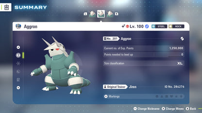 Pokemon Legends ZA Alpha Shiny Aggron 6IV-EV Trained - Pokemon4Ever