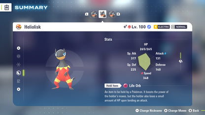 Pokemon Legends ZA Alpha Shiny Heliolisk 6IV-EV Trained - Pokemon4Ever