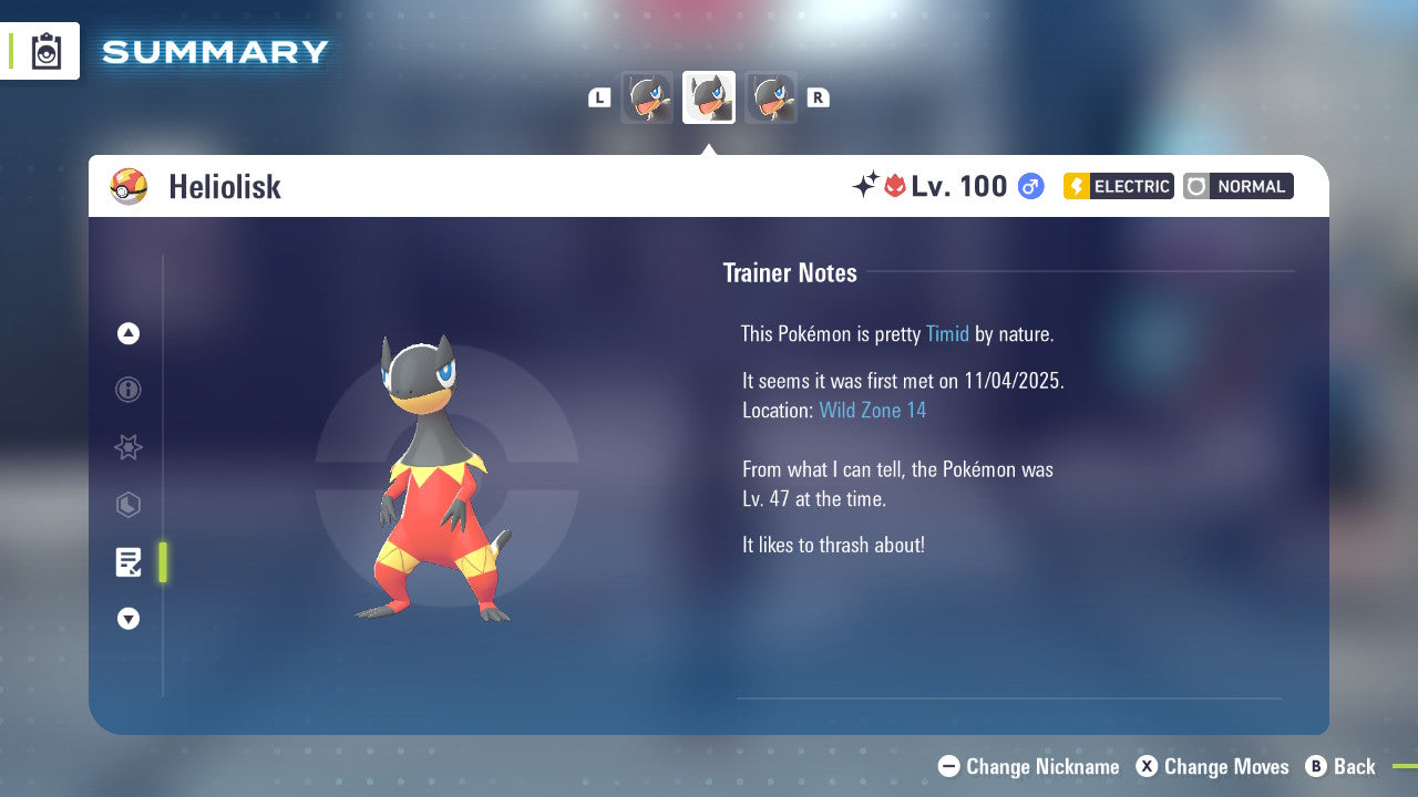 Pokemon Legends ZA Alpha Shiny Heliolisk 6IV-EV Trained - Pokemon4Ever