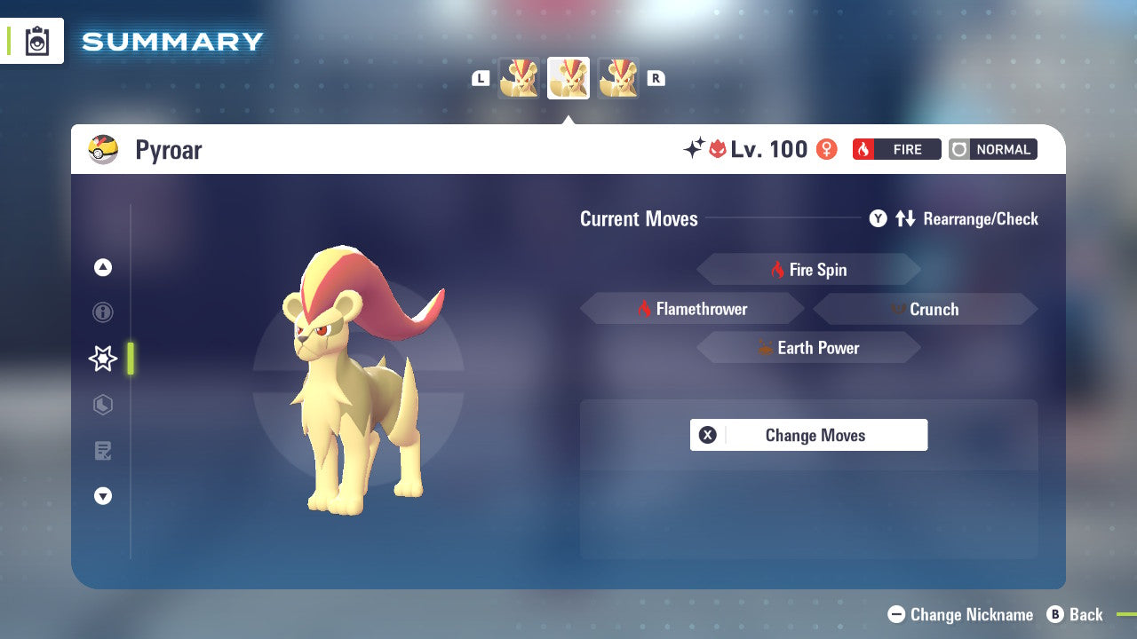 Pokemon Legends ZA Alpha Shiny Pyroar-F 6IV-EV Trained - Pokemon4Ever