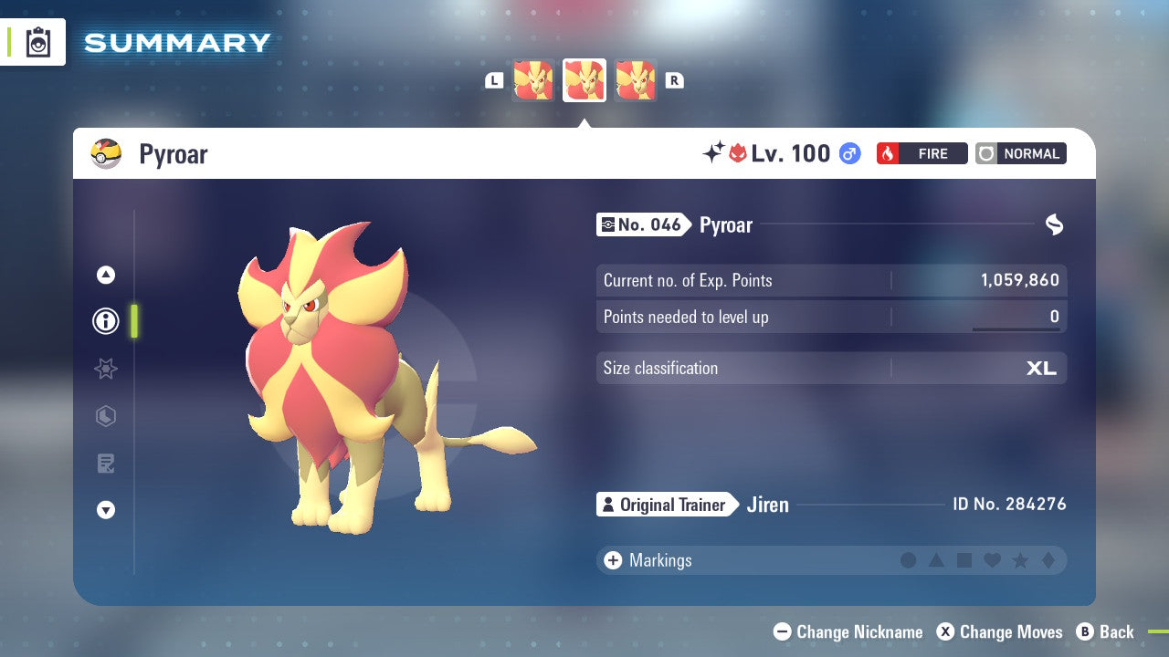 Pokemon Legends ZA Alpha Shiny Pyroar-M 6IV-EV Trained - Pokemon4Ever