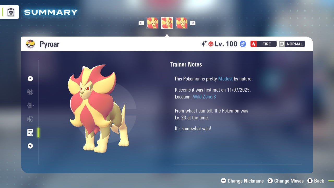 Pokemon Legends ZA Alpha Shiny Pyroar-M 6IV-EV Trained - Pokemon4Ever
