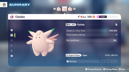 Pokemon Legends ZA Alpha Shiny Clefable 6IV-EV Trained - Pokemon4Ever