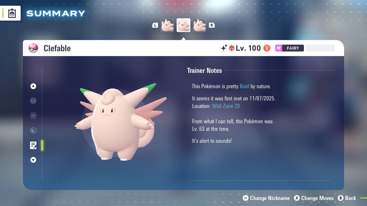Pokemon Legends ZA Alpha Shiny Clefable 6IV-EV Trained - Pokemon4Ever