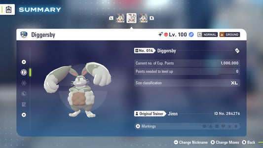 Pokemon Legends ZA Alpha Shiny Diggersby 6IV-EV Trained - Pokemon4Ever