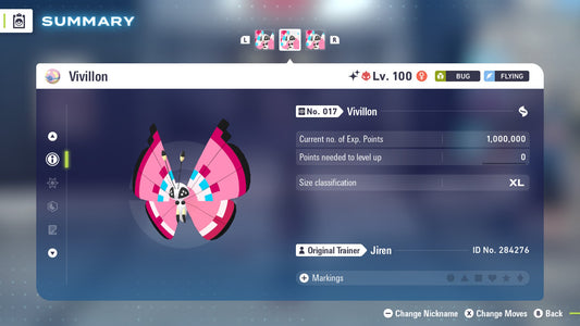Pokemon Legends ZA Alpha Shiny Vivillon-Meadow 6IV-EV Trained - Pokemon4Ever