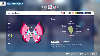 Pokemon Legends ZA Alpha Shiny Vivillon-Meadow 6IV-EV Trained - Pokemon4Ever