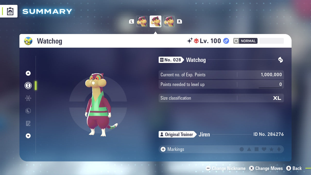 Pokemon Legends ZA Alpha Shiny Watchog 6IV-EV Trained - Pokemon4Ever