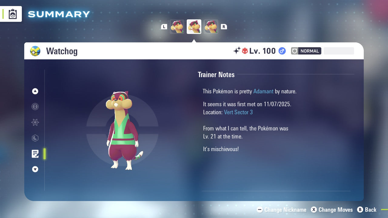 Pokemon Legends ZA Alpha Shiny Watchog 6IV-EV Trained - Pokemon4Ever