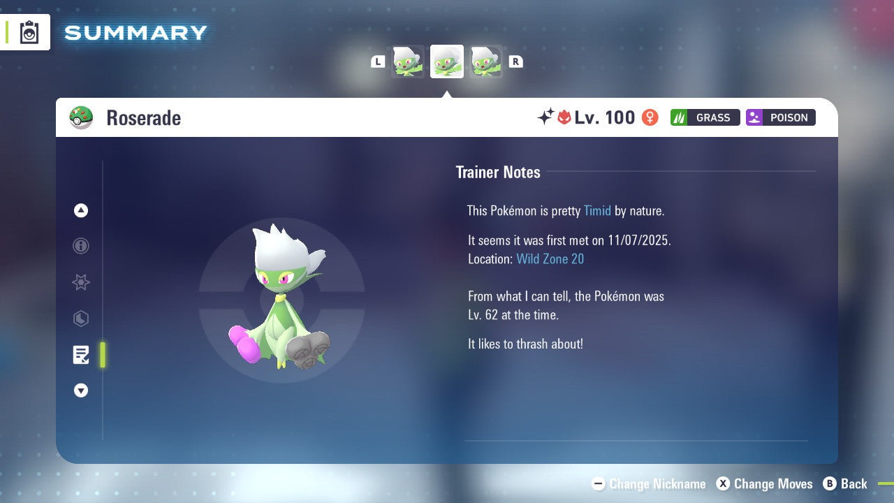 Pokemon Legends ZA Alpha Shiny Roserade 6IV-EV Trained - Pokemon4Ever