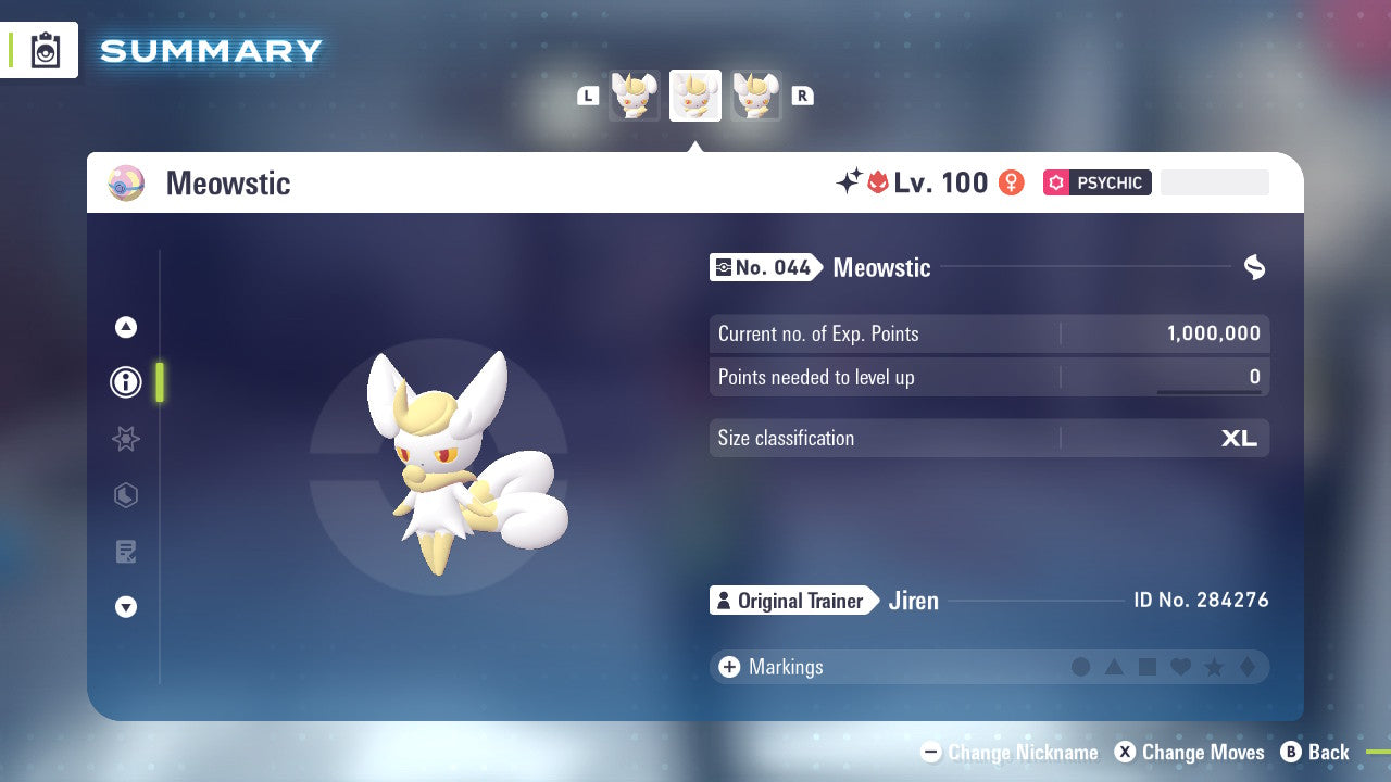 Pokemon Legends ZA Alpha Shiny Meowstic-F 6IV-EV Trained - Pokemon4Ever