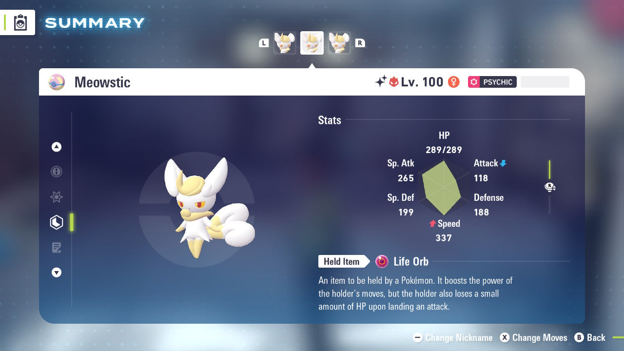 Pokemon Legends ZA Alpha Shiny Meowstic-F 6IV-EV Trained - Pokemon4Ever