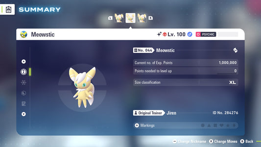 Pokemon Legends ZA Alpha Shiny Meowstic-M 6IV-EV Trained - Pokemon4Ever