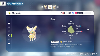 Pokemon Legends ZA Alpha Shiny Meowstic-M 6IV-EV Trained - Pokemon4Ever