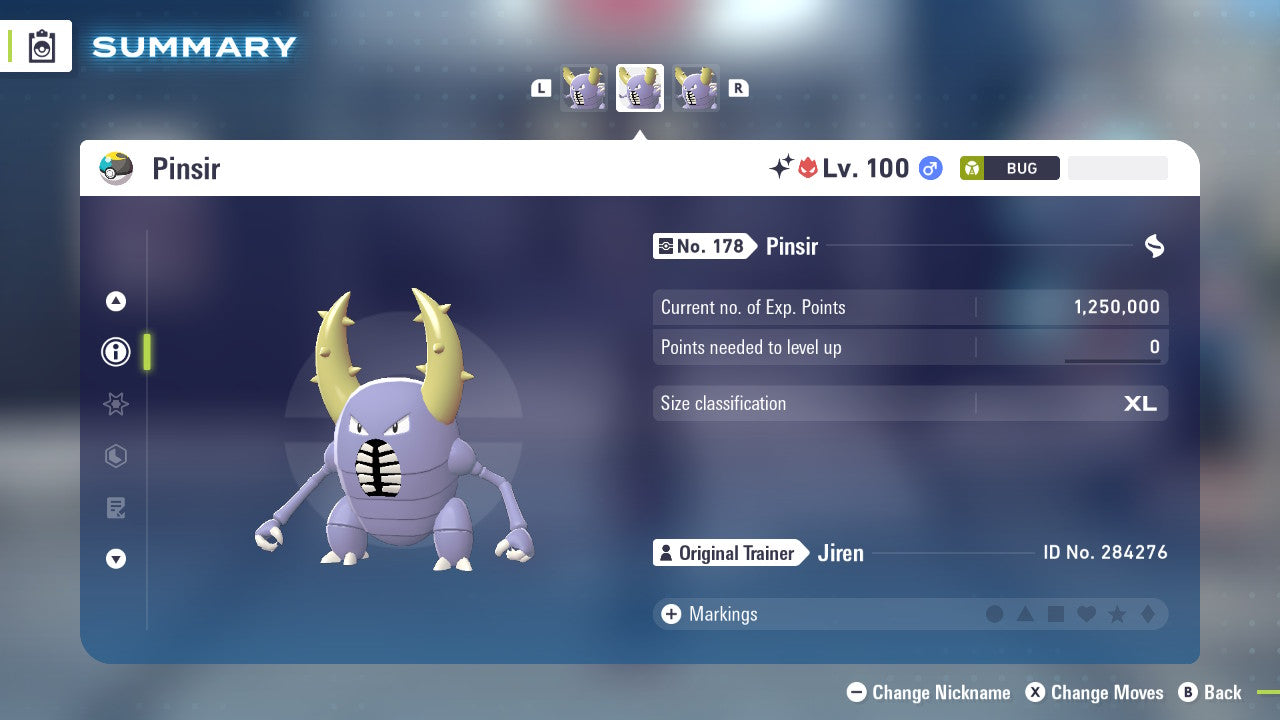 Pokemon Legends ZA Alpha Shiny Pinsir 6IV-EV Trained - Pokemon4Ever
