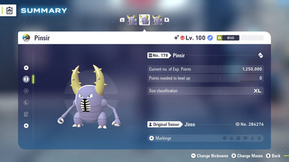 Pokemon Legends ZA Alpha Shiny Pinsir 6IV-EV Trained - Pokemon4Ever