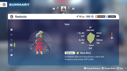 Pokemon Legends ZA Alpha Shiny Hawlucha 6IV-EV Trained - Pokemon4Ever